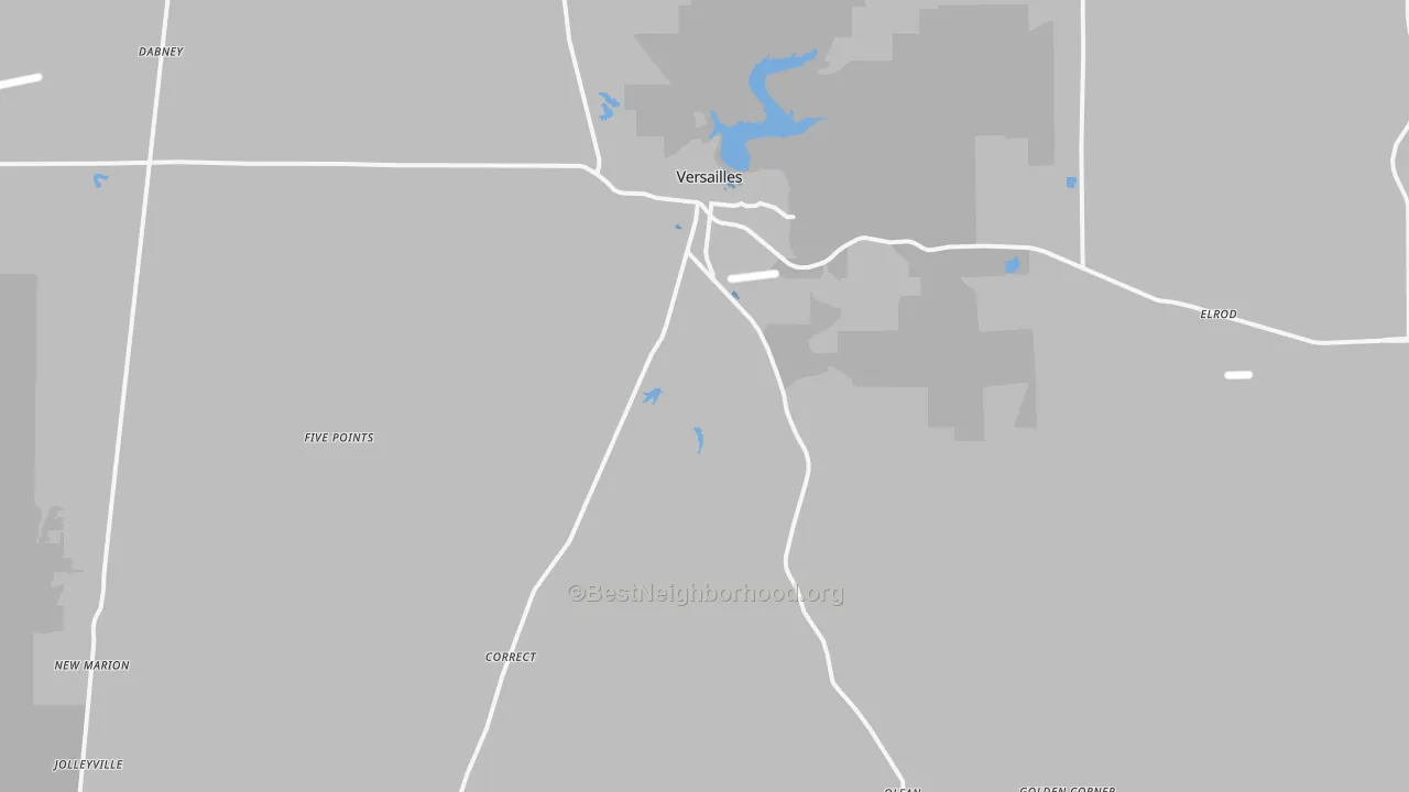 Transit Grade map of Versailles, IN
