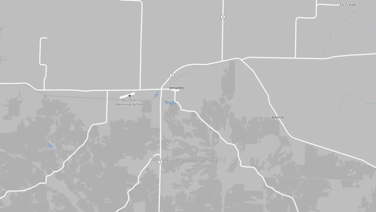 Transit Grade map of Versailles, MO