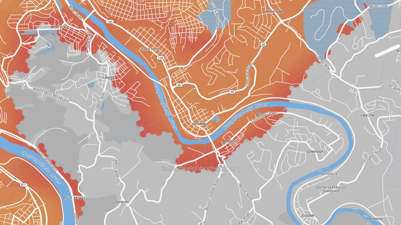 Transit Grade map of Versailles, PA