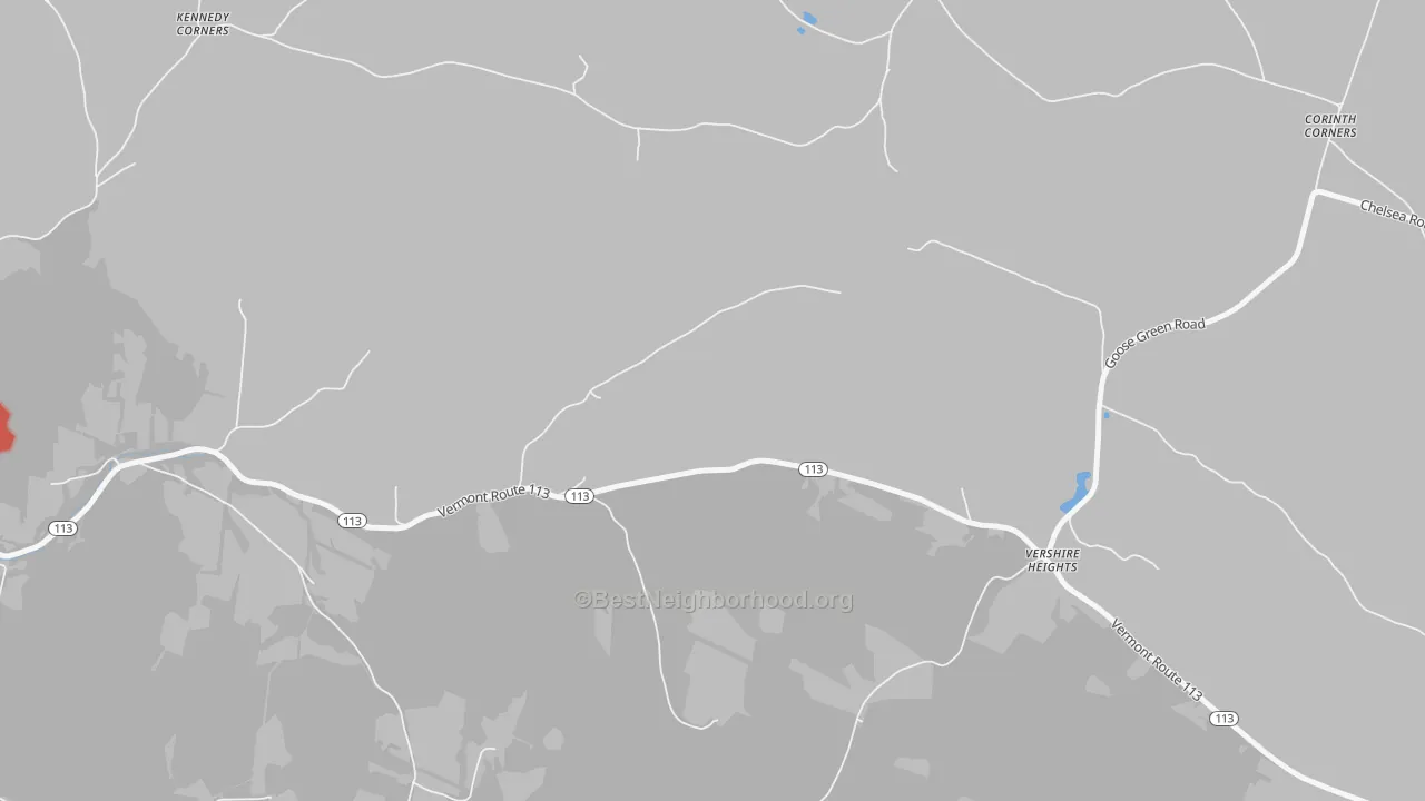 Transit Grade map of Vershire Heights, VT