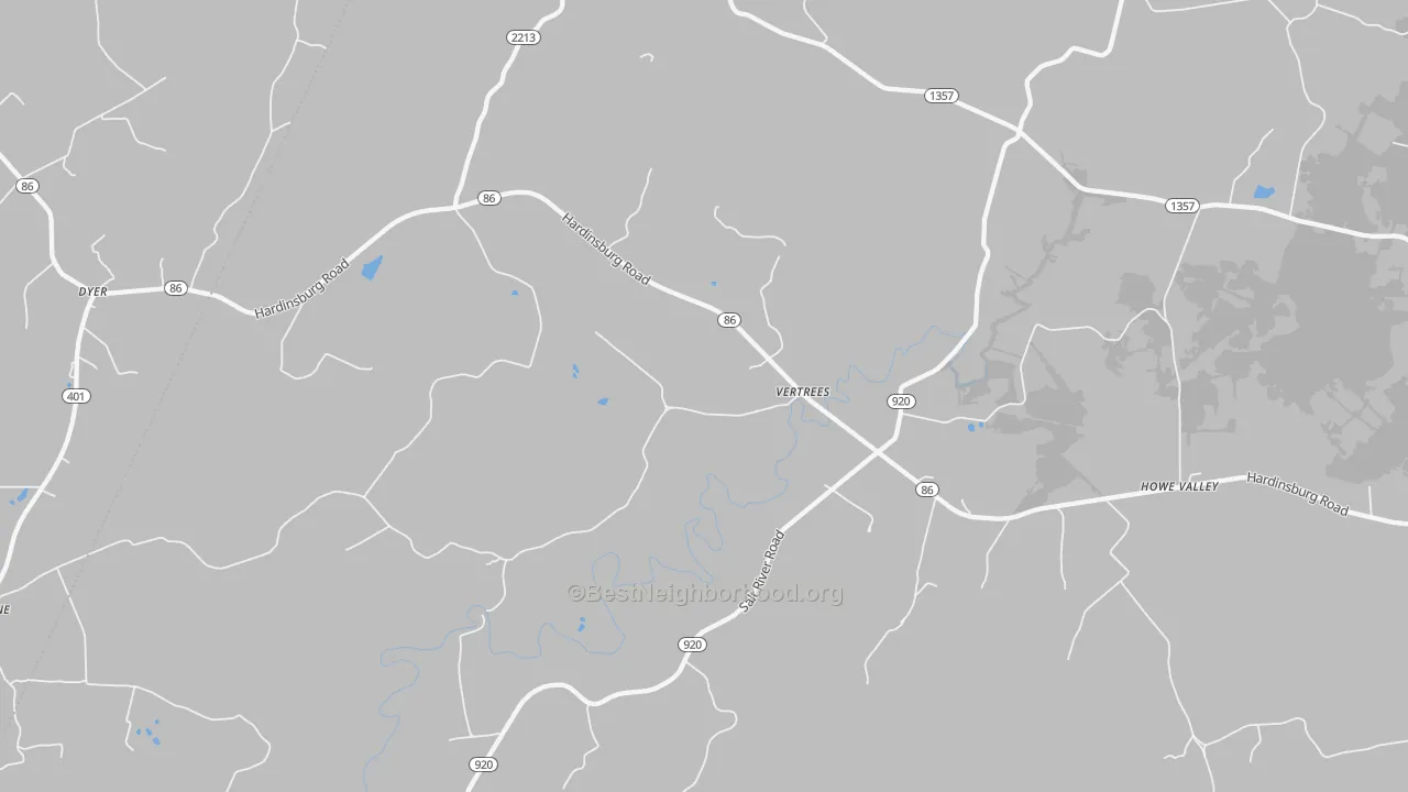 Transit Grade map of Vertrees, KY