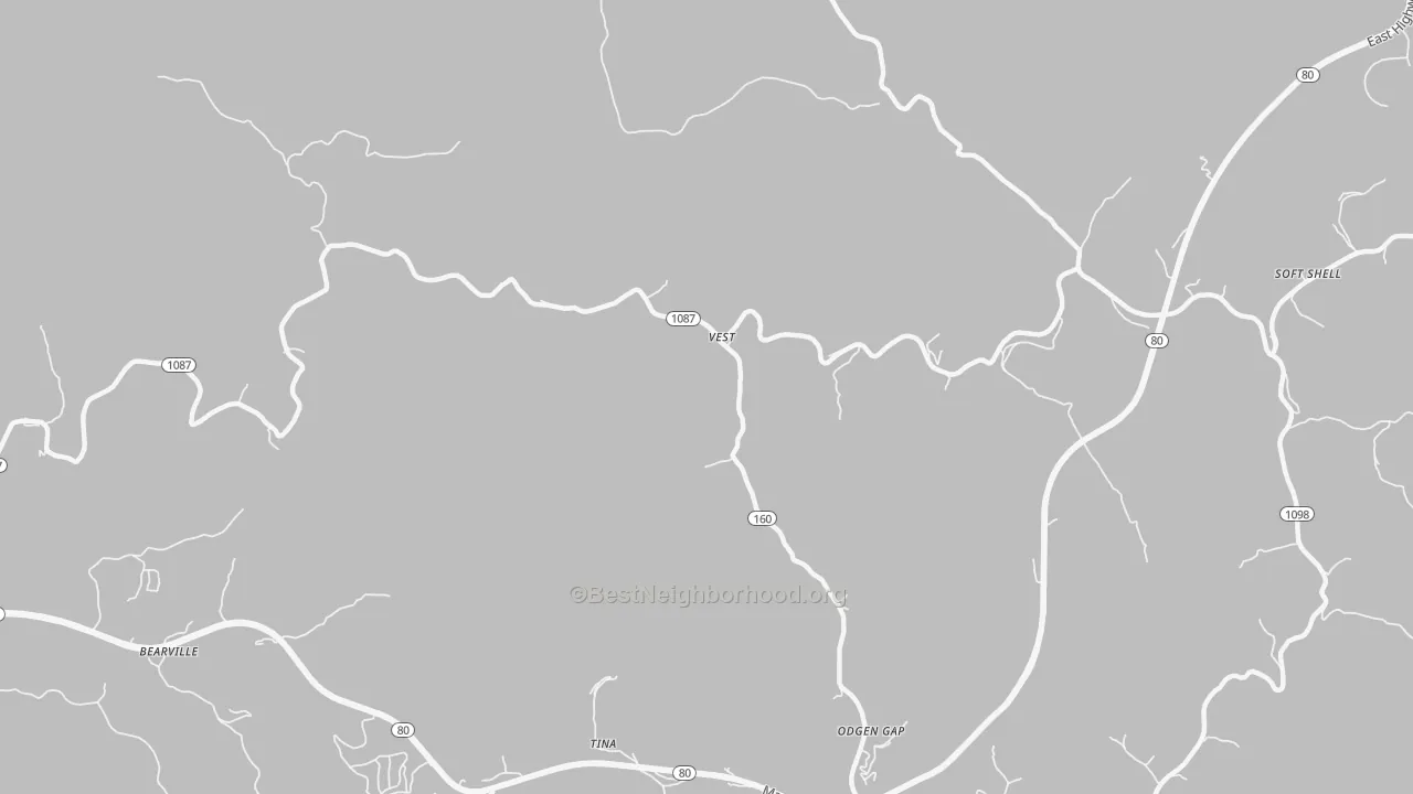 Transit Grade map of Vest, KY