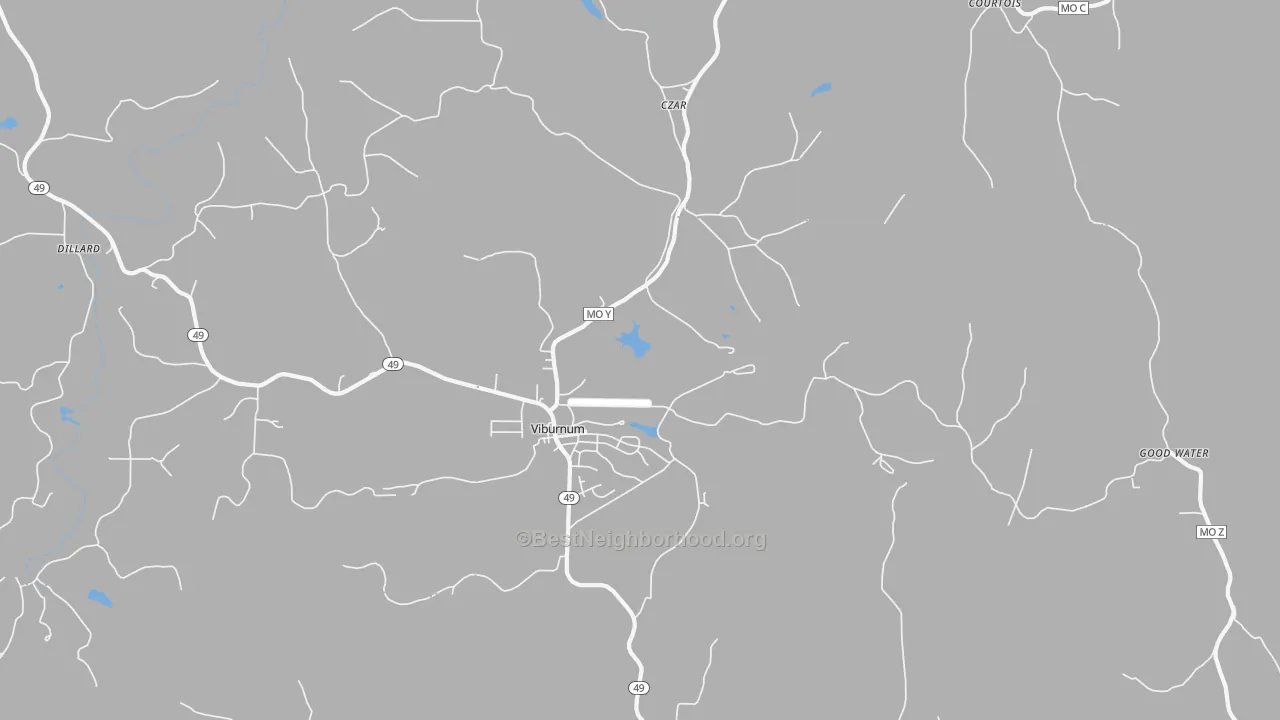 Transit Grade map of Viburnum, MO
