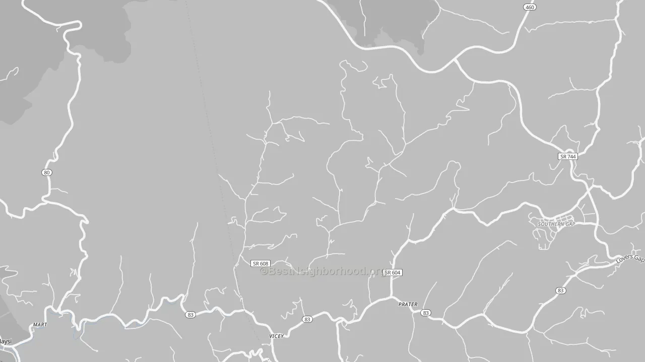 Transit Grade map of Vicey, VA
