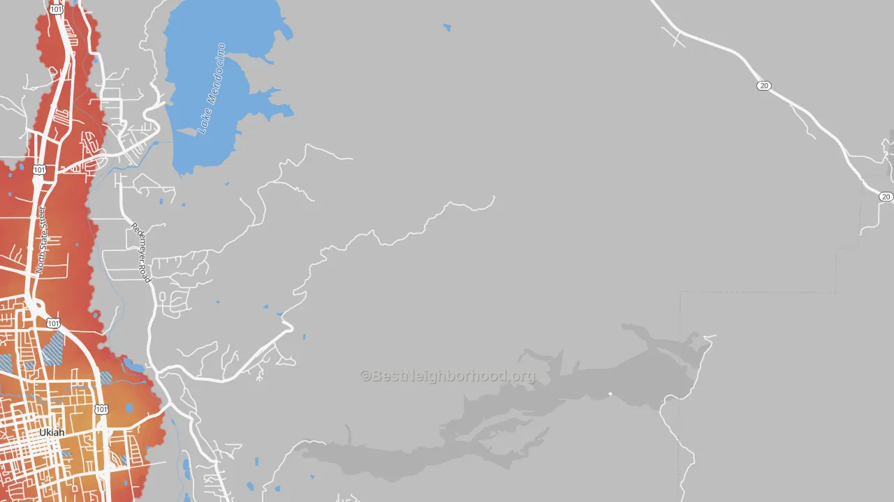 Transit Grade map of Vichy Springs, CA