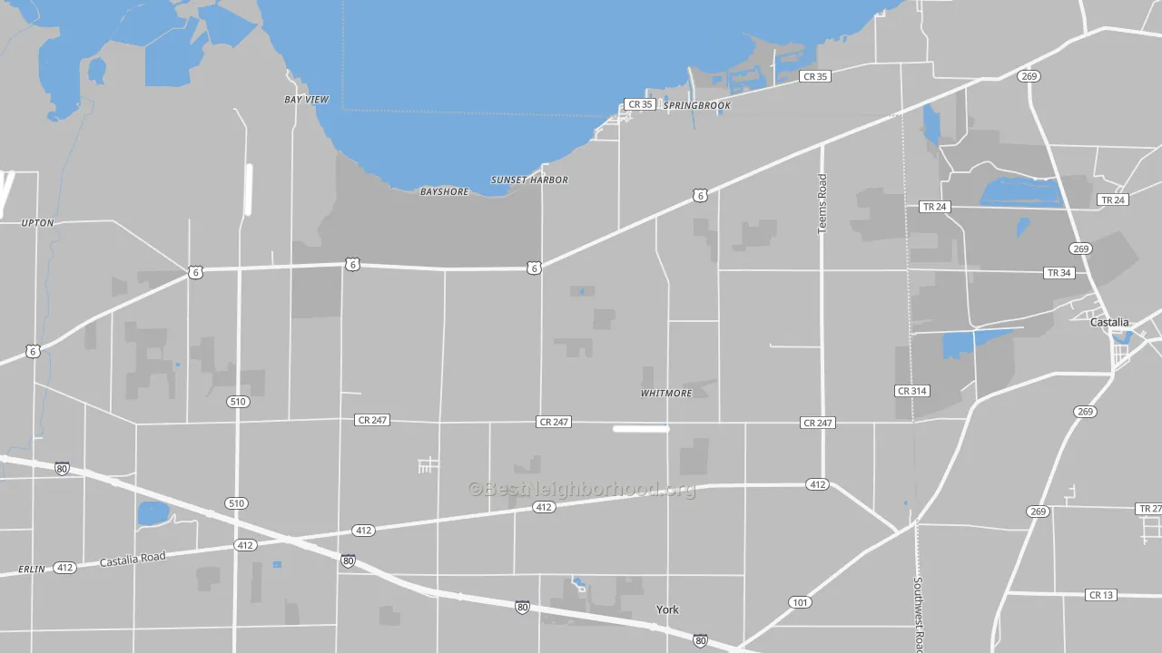 Transit Grade map of Vickery, OH