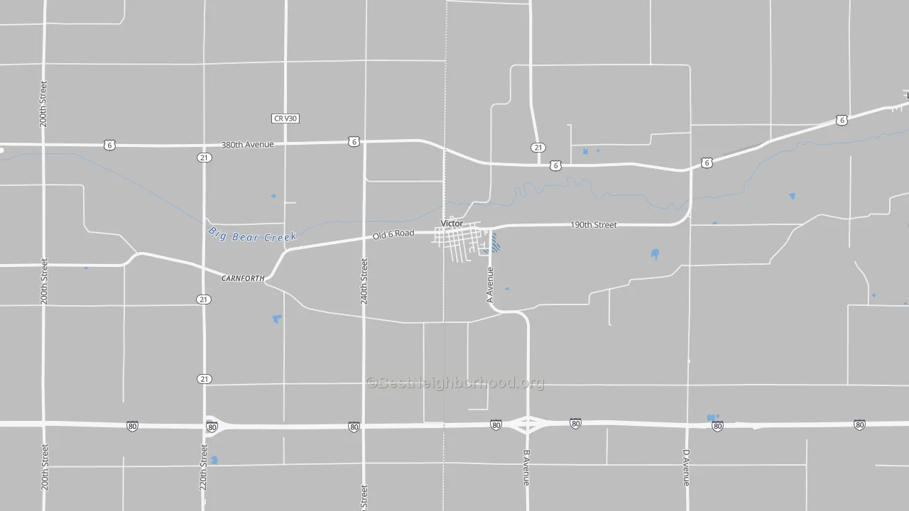 Transit Grade map of Victor, IA