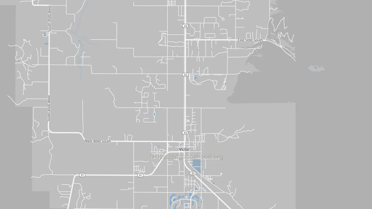 Transit Grade map of Victor, ID