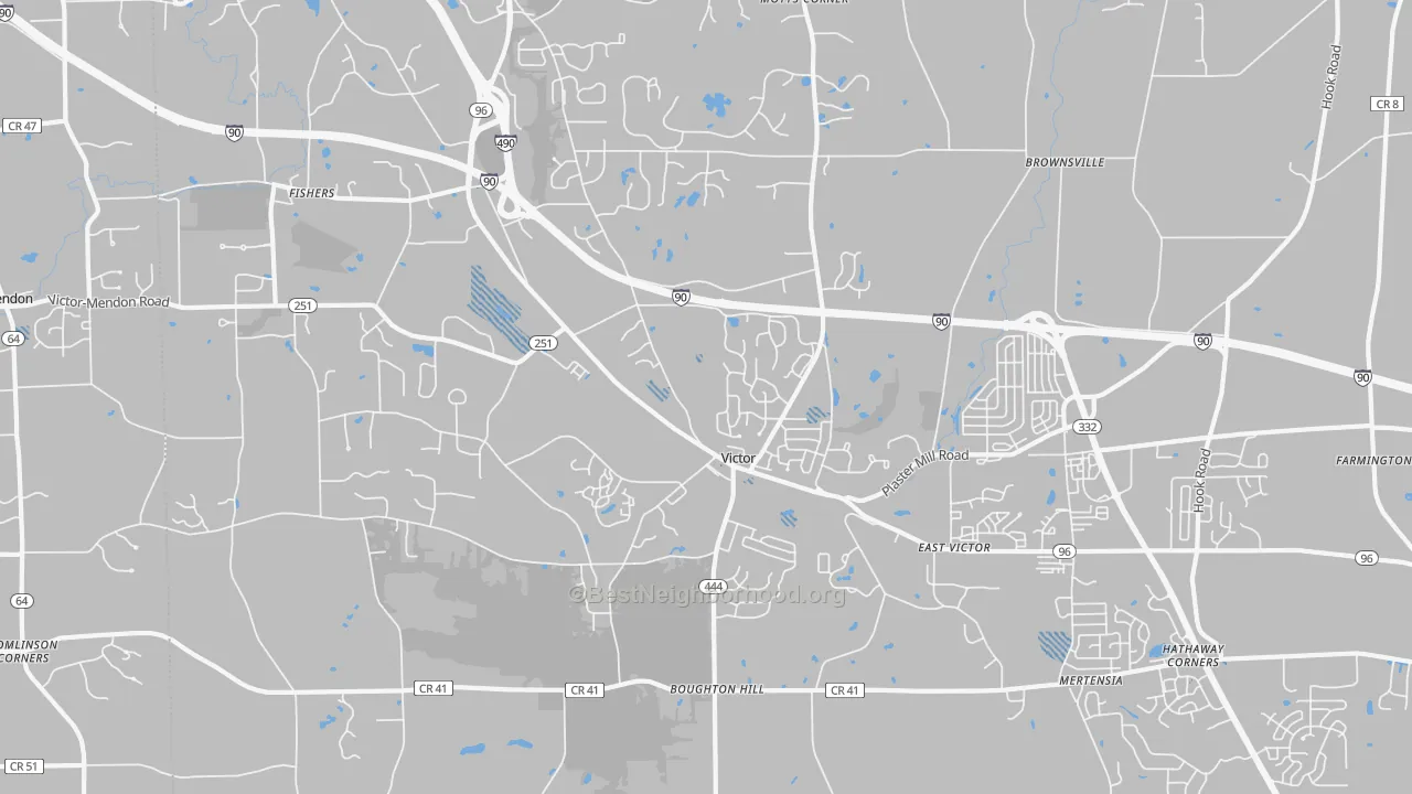 Transit Grade map of Victor, NY