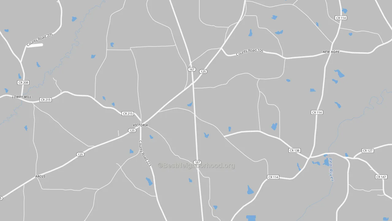 Transit Grade map of Victoria, AL