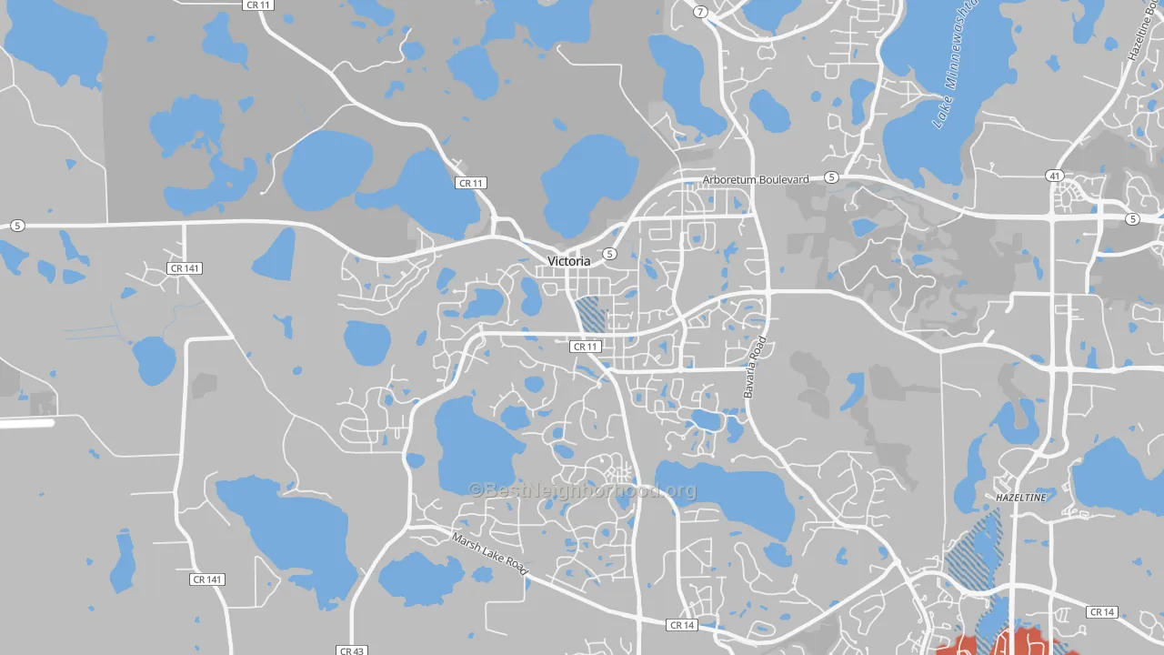 Transit Grade map of Victoria, MN