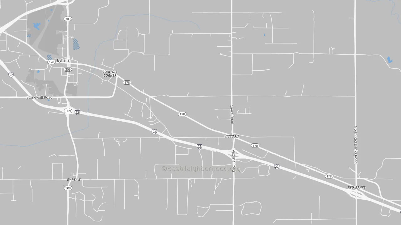Transit Grade map of Victoria, MS