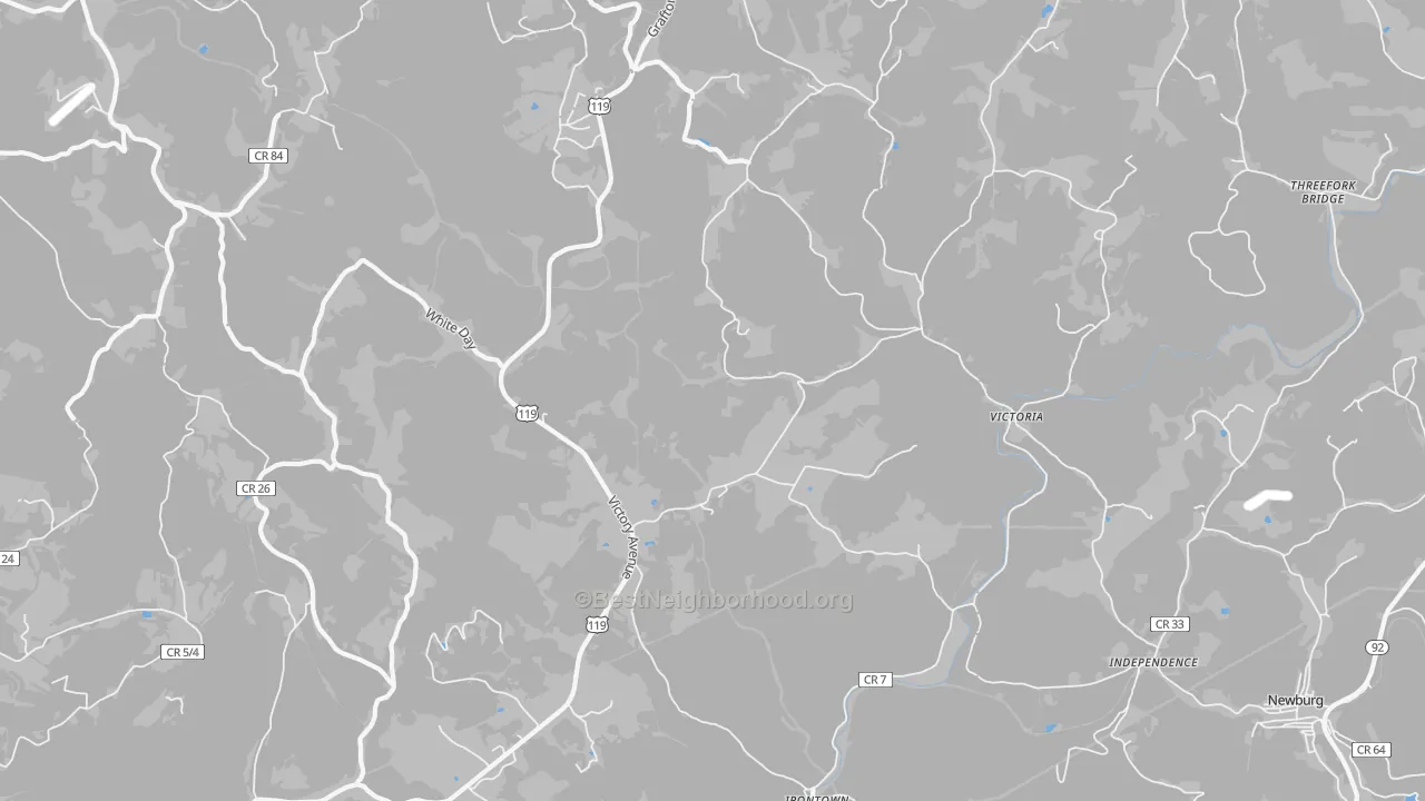 Transit Grade map of Victoria, WV