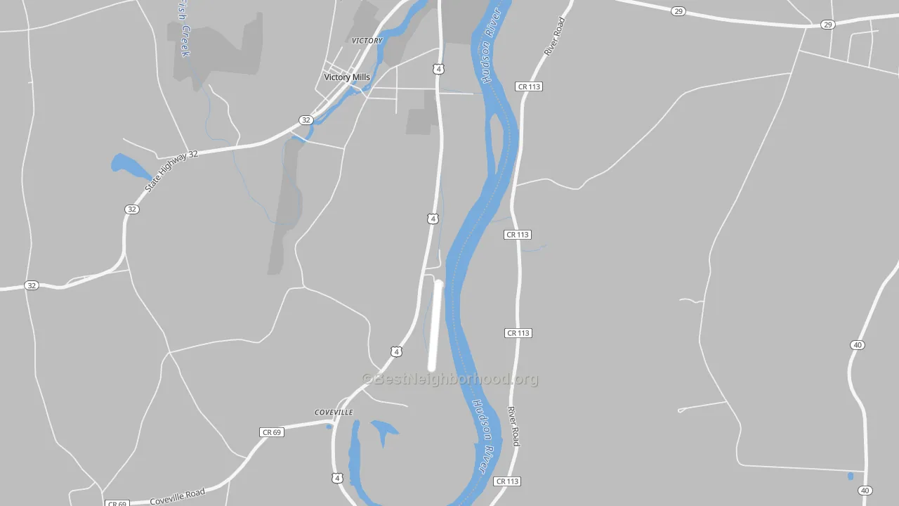 Transit Grade map of Victory Mills, NY