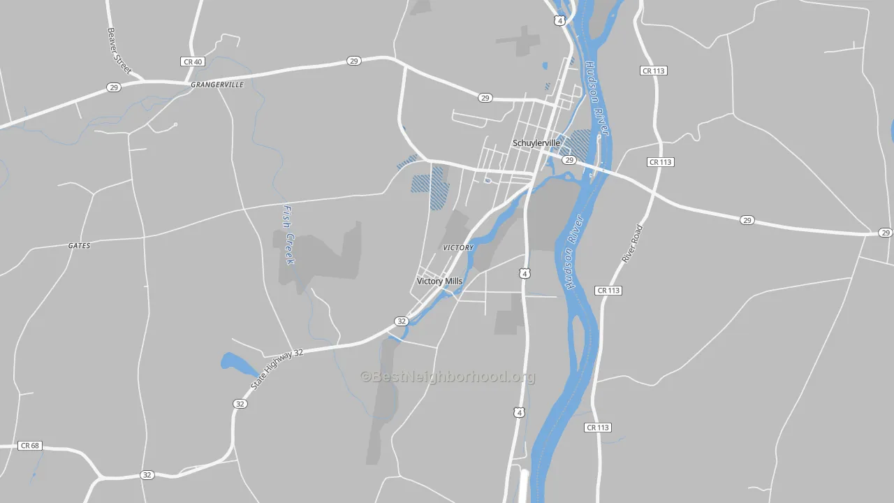 Transit Grade map of Victory, NY