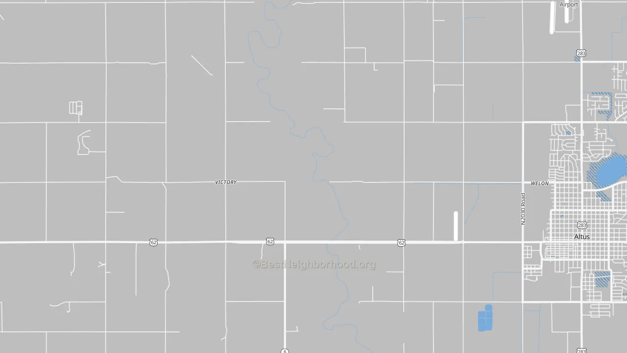 Transit Grade map of Victory, OK