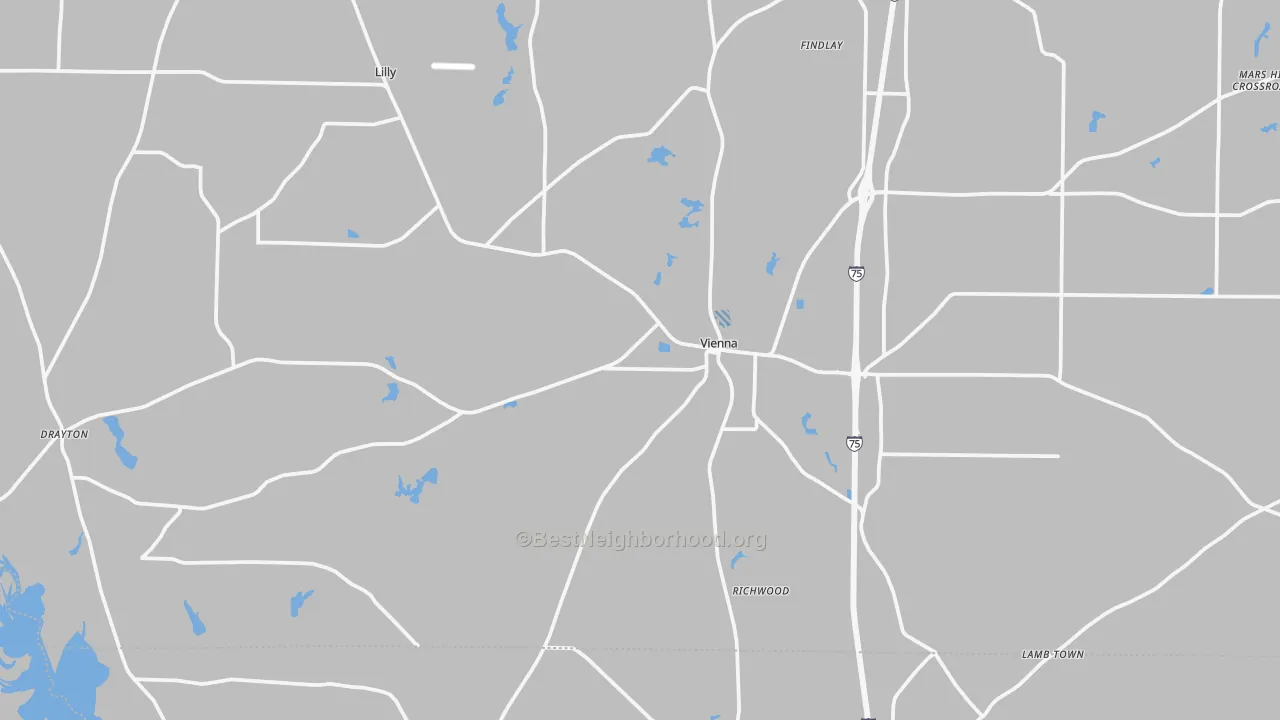 Transit Grade map of Vienna, GA