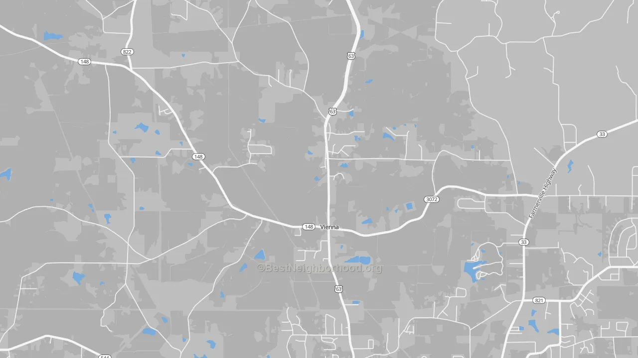 Transit Grade map of Vienna, LA