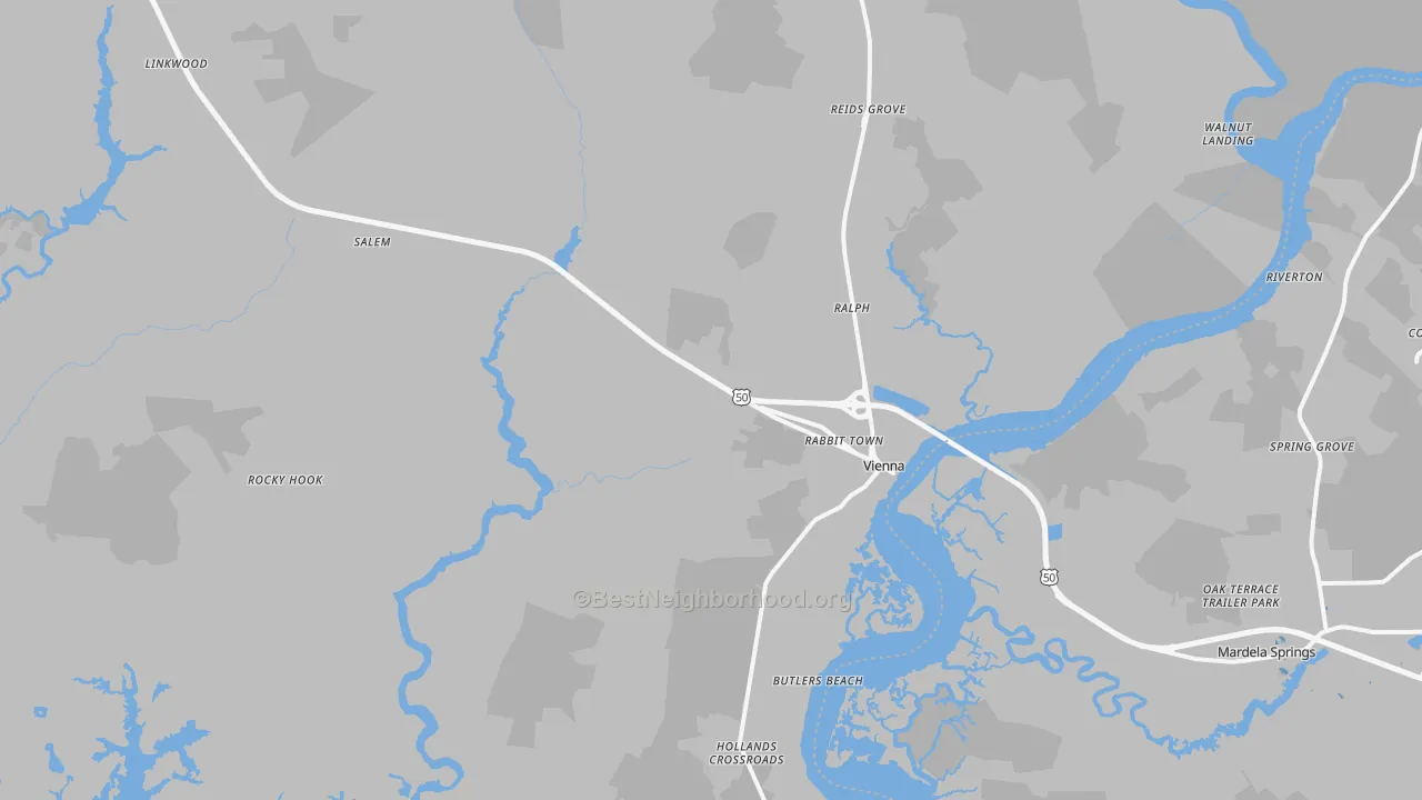 Transit Grade map of Vienna, MD