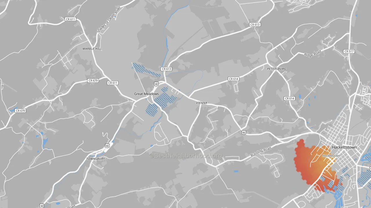 Transit Grade map of Vienna, NJ