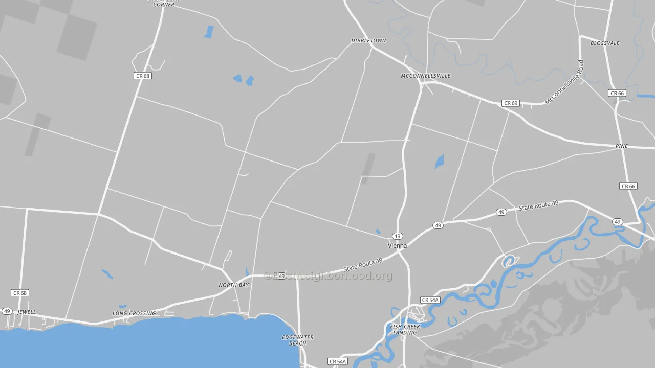 Transit Grade map of Vienna, NY