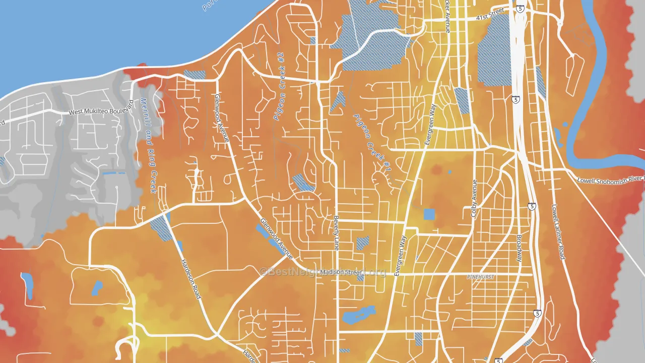 Transit Grade map of View Ridge-Madison, Everett, WA