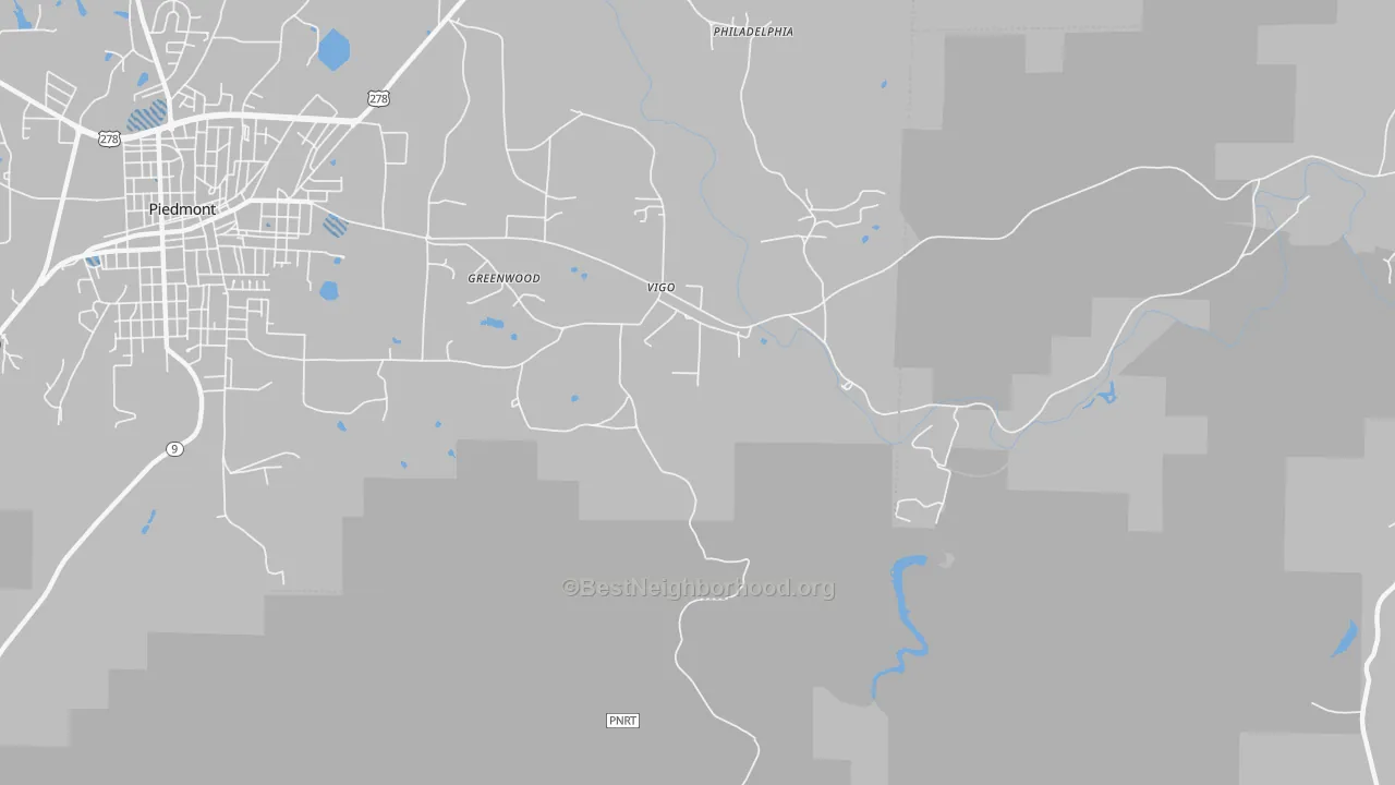 Transit Grade map of Vigo, AL