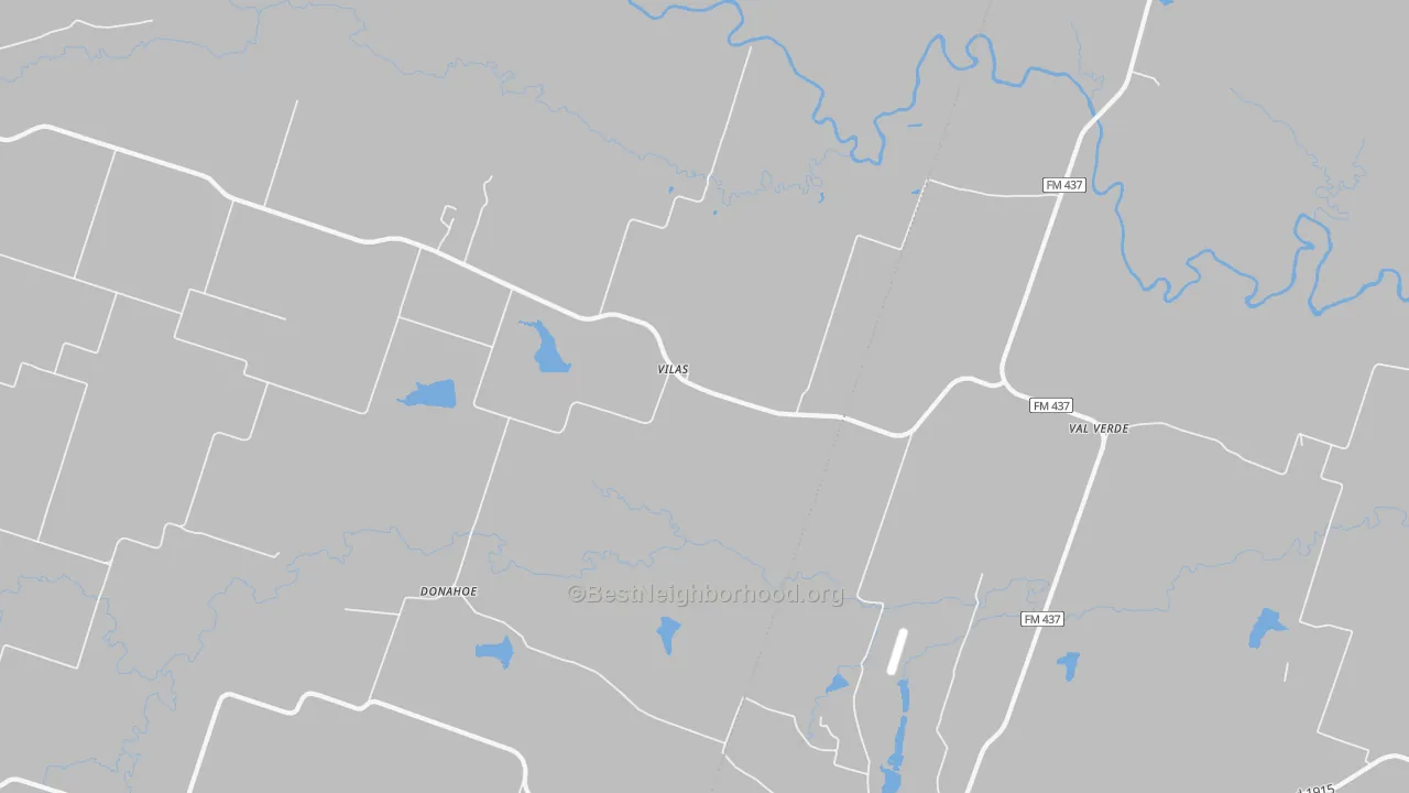 Transit Grade map of Vilas, TX