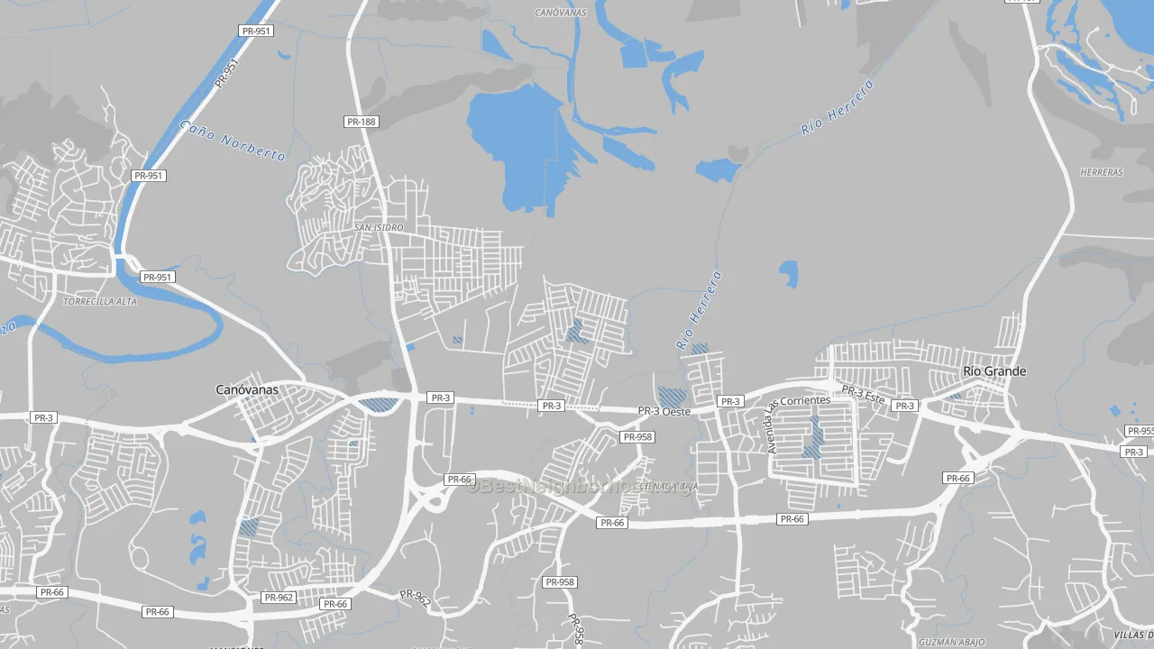 Transit Grade map of Villa de Loiza, Rio Grande, PR
