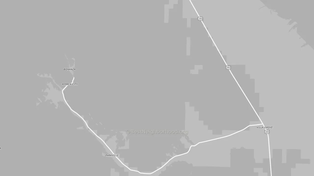Transit Grade map of Villa Grove, CO
