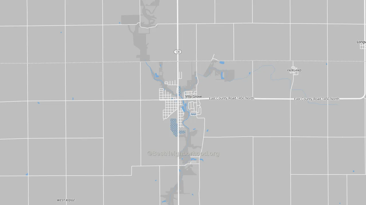 Transit Grade map of Villa Grove, IL