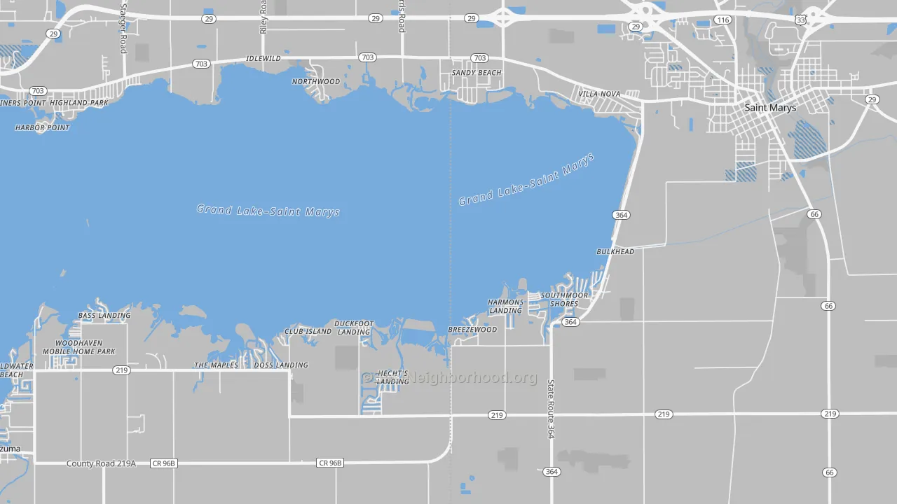 Transit Grade map of Villa Nova, OH