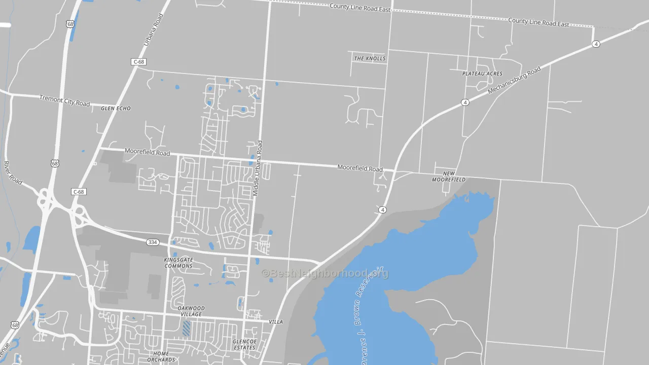 Transit Grade map of Villa, OH