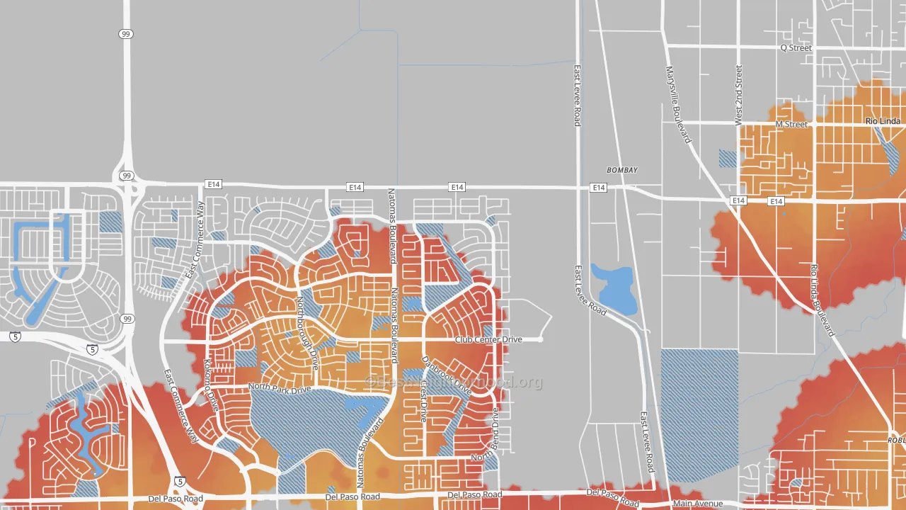 Transit Grade map of Village 11, Sacramento, CA