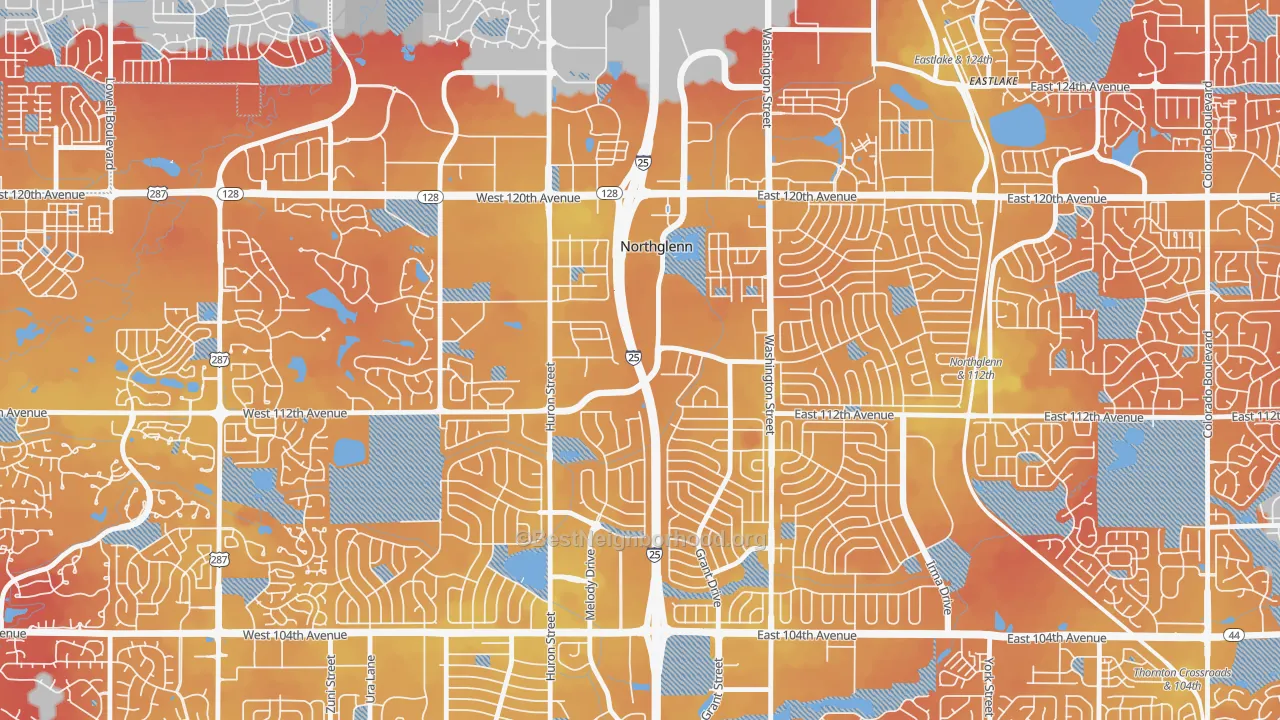 Transit Grade map of Village at North Hills, Northglenn, CO