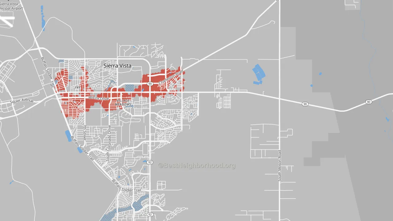 Transit Grade map of Village Meadows, AZ