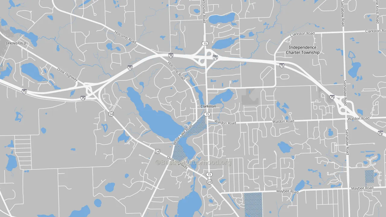 Transit Grade map of Village of Clarkston, MI