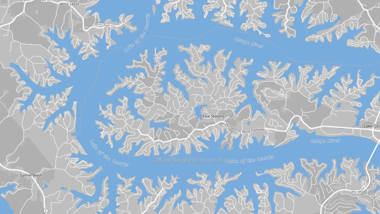 Transit Grade map of Village of Four Seasons, MO
