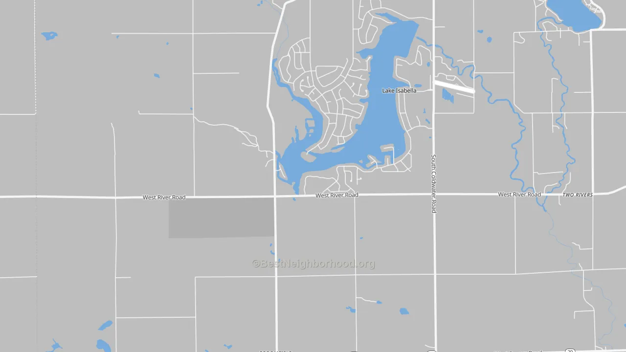 Transit Grade map of Village of Lake Isabella, MI