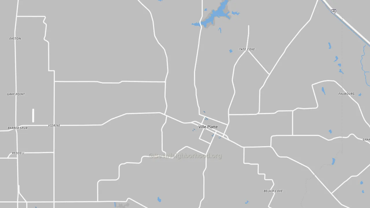 Transit Grade map of Ville Platte, LA