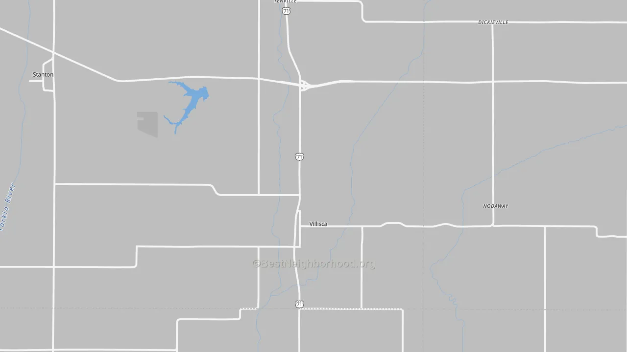 Transit Grade map of Villisca, IA