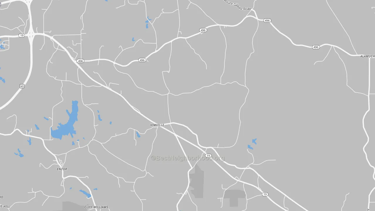 Transit Grade map of Vimville, MS