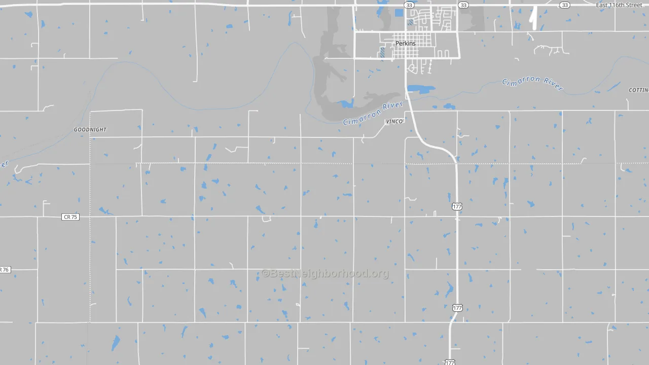 Transit Grade map of Vinco, OK