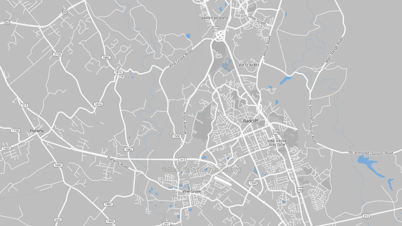 Transit Grade map of Vine Grove Junction, KY