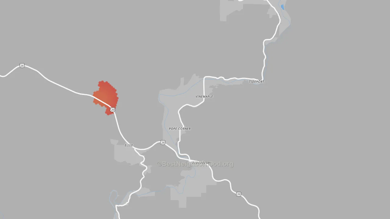 Transit Grade map of Vinemaple, OR