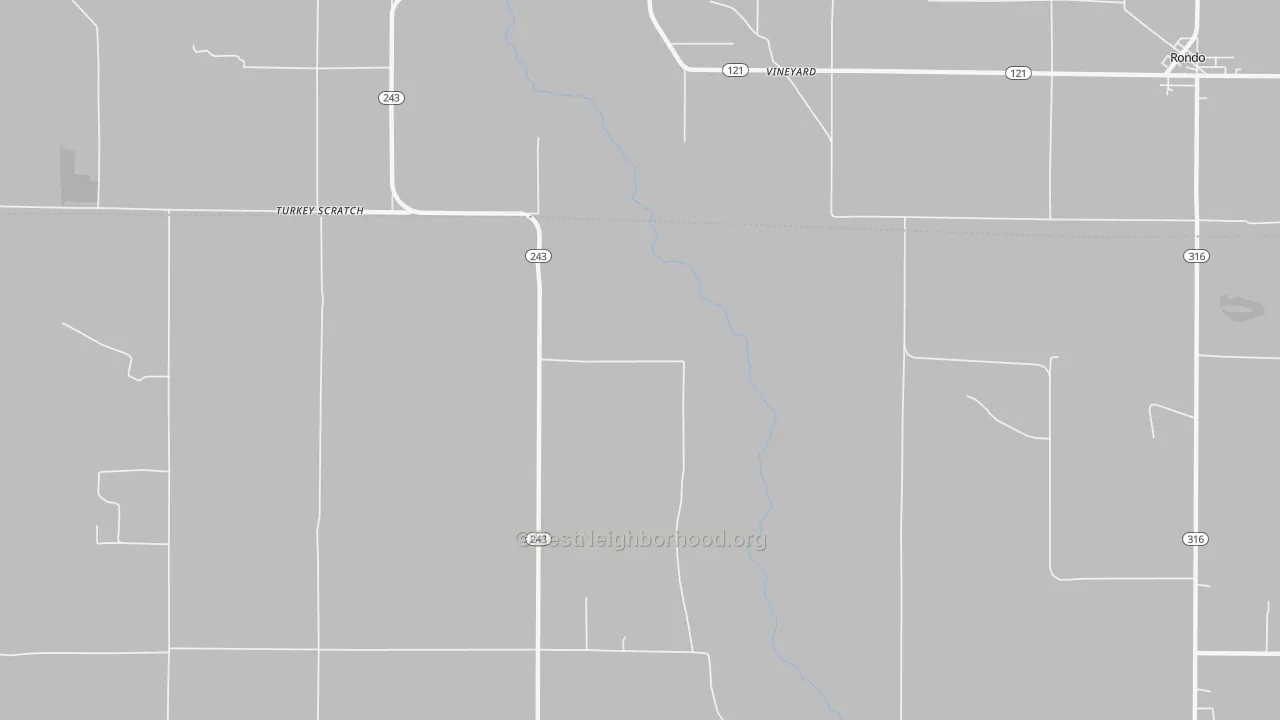 Transit Grade map of Vineyard, AR