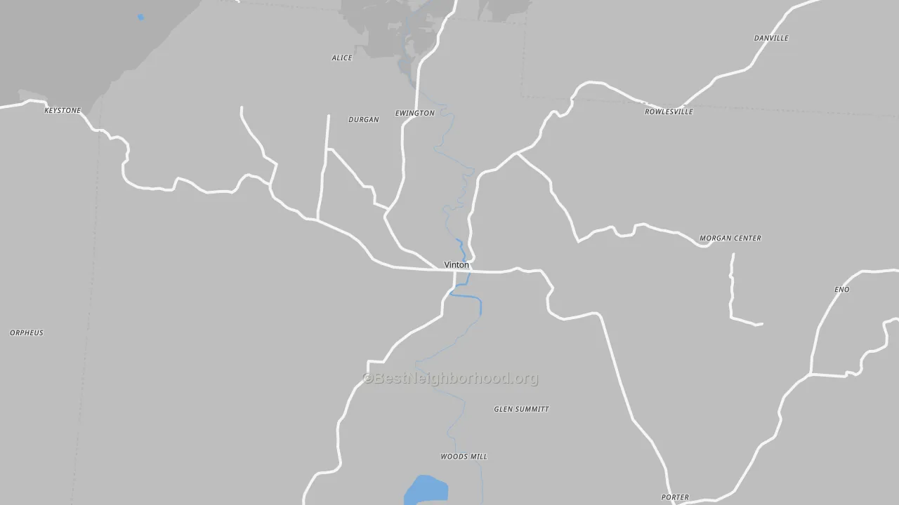 Transit Grade map of Vinton, OH