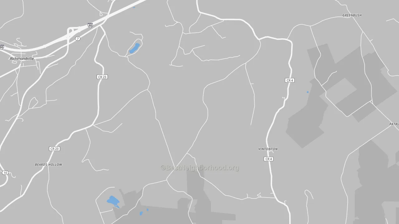 Transit Grade map of Vintonton, NY