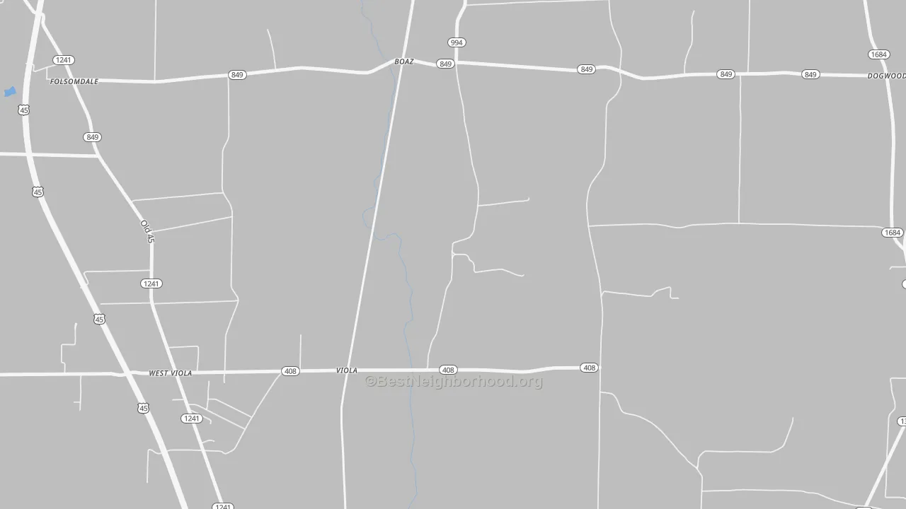 Transit Grade map of Viola, KY