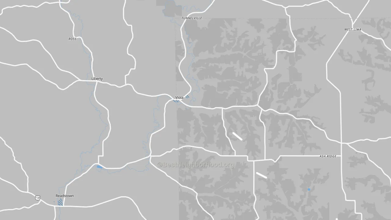 Transit Grade map of Viola, WI